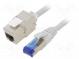 Prodlužovací síťový kabel  S/FTP  6a  lanko  Cu  LSZH  šedá  3m