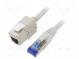 Prodlužovací síťový kabel  S/FTP  6a  lanko  Cu  LSZH  šedá  5m