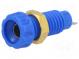 Zásuvka  banánek 4mm  10A  60VDC  23mm  modrá  niklovaný