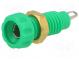 Zásuvka  banánek 4mm  10A  60VDC  23mm  zelená  niklovaný
