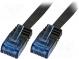 Patch cord  U/UTP  5e  lanko  CCA  PVC  černá  1m  30AWG