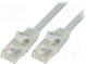 Patch cord  U/UTP  5e  lanko  CCA  PVC  šedá  0,25m  26AWG