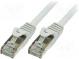 Patch cord  SF/UTP  5e  lanko  CCA  PVC  šedá  0,5m  26AWG