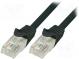Patch cord  U/UTP  5e  lanko  CCA  PVC  černá  1m  26AWG