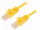 Patch cord  U/UTP  5e  lanko  CCA  PVC  žlutá  1,5m  26AWG