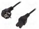 Kabel  CEE 7/7 (E/F) úhlová vidlice,IEC C15 zásuvka  1,8m  2,5A