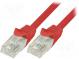 Patch cord  U/UTP  5e  lanko  CCA  PVC  červená  2m  26AWG