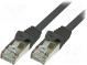 Patch cord  F/UTP  5e  lanko  CCA  PVC  černá  7,5m  26AWG  tienený