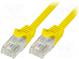 Patch cord  U/UTP  5e  lanko  CCA  PVC  žlutá  7,5m  26AWG