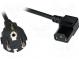 Kabel  CEE 7/7 (E/F) vidlice,IEC C13 zásuvka 90°  5m  černá  10A