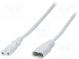 Kabel  IEC C7 zásuvka,IEC C8 vidlice  2m  Zásuvky  1  bílá