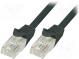 Patch cord  U/UTP  6  lanko  CCA  PVC  černá  0,25m  24AWG