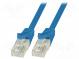 Patch cord  U/UTP  6  lanko  CCA  PVC  modrá  1,5m  24AWG