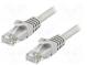 Patch cord  U/UTP  6  lanko  CCA  PVC  šedá  10m