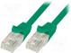 Patch cord  U/UTP  6  lanko  CCA  PVC  zelená  10m  24AWG