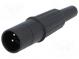 Zástrčka  XLR  vidlice  PIN  3  přímý  na kabel  pájení  stříbřený