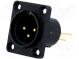 Zásuvka  XLR  vidlice  PIN  3  přímý  utěsněný  THT  zlacený  5A