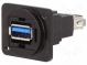 Spojka  USB A zásuvka,z obou stran  FT  V  USB 3.0  kov  19x24mm