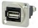 Spojka  USB A zásuvka,z obou stran  FT  V  USB 2.0  kov  19x24mm