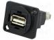 Spojka  USB A zásuvka,z obou stran  FT  V  USB 2.0  kov  19x24mm