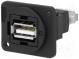 Spojka  USB A zásuvka,z obou stran  FT  V  USB 2.0  plast  19x24mm