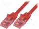 Patch cord  U/UTP  6  lanko  Cu  LSZH  červená  1m  26AWG