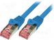 Patch cord  S/FTP  6  lanko  Cu  LSZH  modrá  1m  27AWG