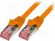Patch cord  S/FTP  6  lanko  Cu  LSZH  oranžová  1m  27AWG
