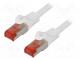 Patch cord  S/FTP  6  lanko  Cu  LSZH  bílá  1,5m  27AWG