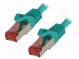 Patch cord  S/FTP  6  lanko  Cu  LSZH  zelená  1,5m  27AWG