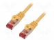 Patch cord  S/FTP  6  lanko  Cu  LSZH  žlutá  1,5m  27AWG