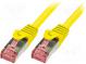 Patch cord  S/FTP  6  lanko  Cu  LSZH  žlutá  5m  27AWG