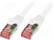 Patch cord  S/FTP  6  lanko  Cu  LSZH  šedá  15m  27AWG