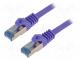 Patch cord  S/FTP  6a  lanko  Cu  LSZH  fialová  0,25m  27AWG