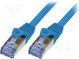Patch cord  S/FTP  6a  lanko  Cu  LSZH  modrá  0,5m  26AWG