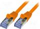 Patch cord  S/FTP  6a  lanko  Cu  LSZH  oranžová  0,5m  26AWG