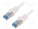 Patch cord  S/FTP  6a  lanko  Cu  LSZH  bílá  1,5m  27AWG