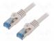 Patch cord  S/FTP  6a  lanko  Cu  LSZH  šedá  1,5m  27AWG