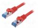 Patch cord  S/FTP  6a  lanko  Cu  LSZH  červená  1,5m  27AWG