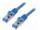 Patch cord  S/FTP  6a  lanko  Cu  LSZH  modrá  1,5m  27AWG
