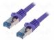 Patch cord  S/FTP  6a  lanko  Cu  LSZH  fialová  1,5m  27AWG