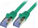 Patch cord  S/FTP  6a  lanko  Cu  LSZH  zelená  3m  26AWG