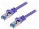 Patch cord  S/FTP  6a  lanko  Cu  LSZH  fialová  3m  27AWG
