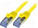 Patch cord  S/FTP  6a  lanko  Cu  LSZH  žlutá  5m  26AWG
