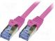 Patch cord  S/FTP  6a  lanko  Cu  LSZH  růžová  7,5m  26AWG
