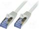 Patch cord  S/FTP  6a  lanko  Cu  LSZH  šedá  10m  26AWG