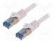 Patch cord  S/FTP  6a  lanko  Cu  LSZH  bílá  500mm  26AWG