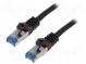 Patch cord  S/FTP  6a  lanko  Cu  LSZH  černá  1m  26AWG