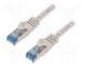 Patch cord  S/FTP  6a  lanko  Cu  LSZH  šedá  1,5m  26AWG