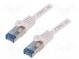 Patch cord  S/FTP  6a  lanko  Cu  LSZH  bílá  2m  26AWG